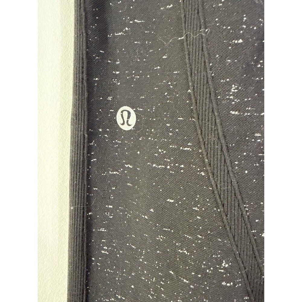 ✿ Lululemon Black Speckled High Rise Yoga Leggings Athletic Running Pants